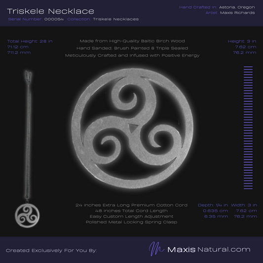 Triskele Necklace Silver Steel (000054)