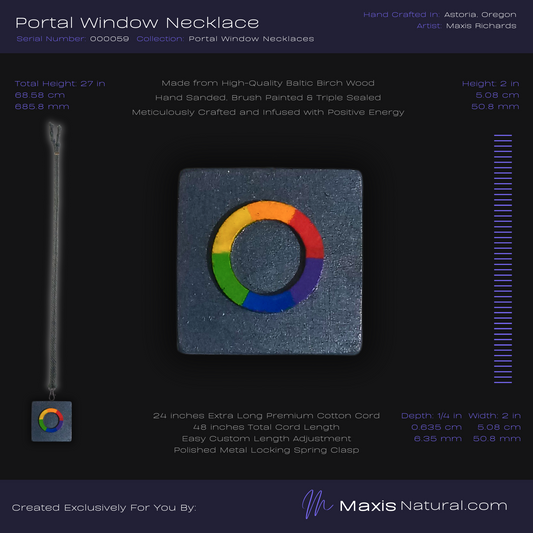 Portal Window Necklace - Rainbow (000059)