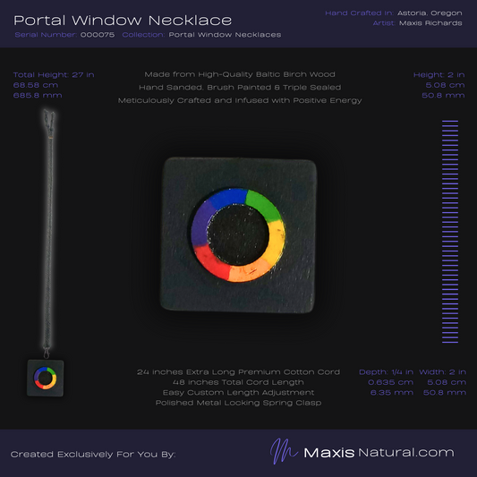 Portal Window Necklace - Rainbow (000075)