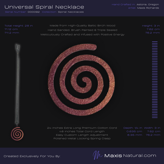 Universal Spiral Necklace Sapphire Red (000092)