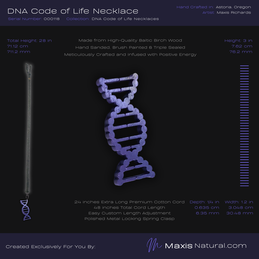 DNA Code of Life Necklace Purple Flash (000118)