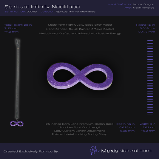 Spiritual Infinity Necklace Purple Flash (000119)