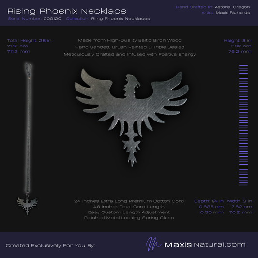 Rising Phoenix Necklace Dark Slate (000120)