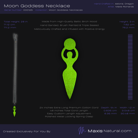 Moon Goddess Necklace Green Flash (000125)