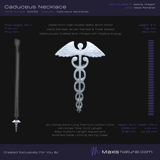 Caduceus Necklace Silver (000153)