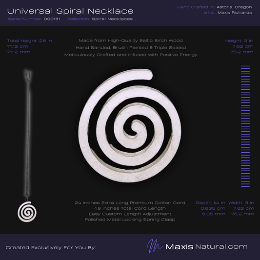 Universal Spiral Necklace White Blaze (000181)