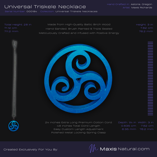 Universal Triskele Necklace Blue (000184)