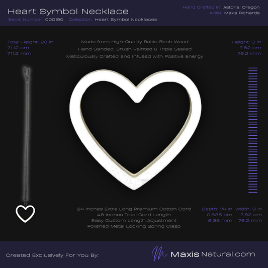 Heart Symbol Necklace White Blaze (000190)