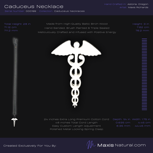 Caduceus Necklace White (000199)