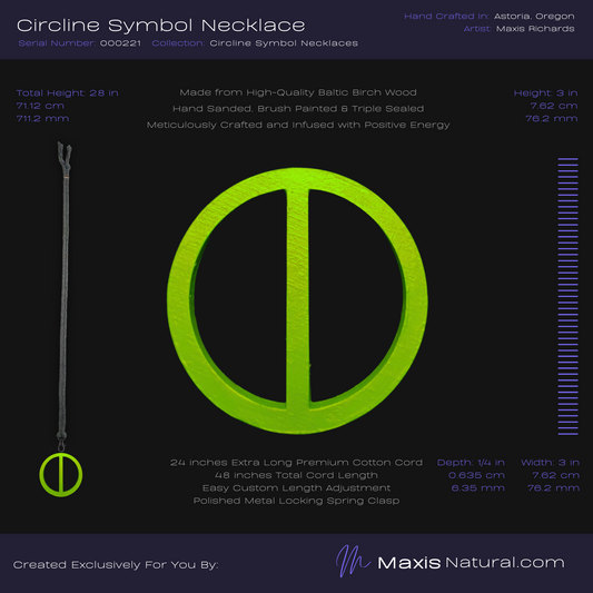 Circline Symbol Necklace Green Flash (000221)