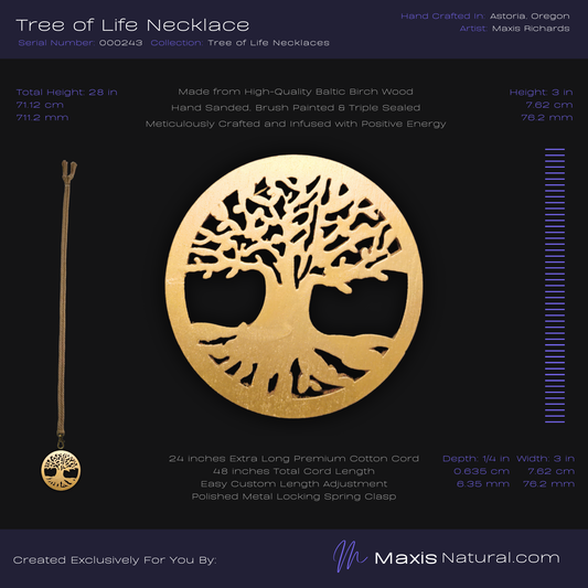 Tree of Life Necklace Gold (000243)