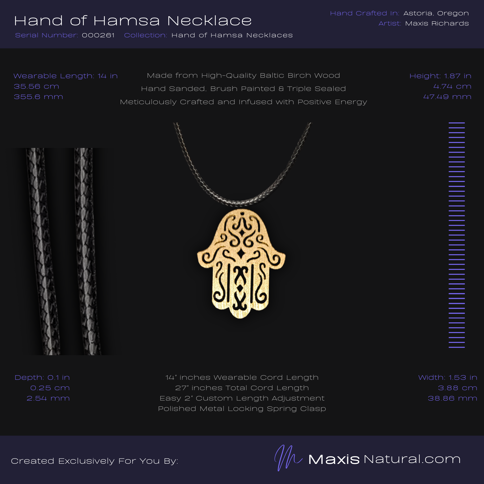 Hand of Hamsa Minimalist Series Gold (000261)