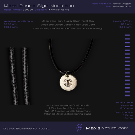 Metal Minimalist Series Peace Sign Necklace (000300)