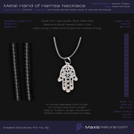 Metal Minimalist Series Hand of Hamsa Necklace (000310)