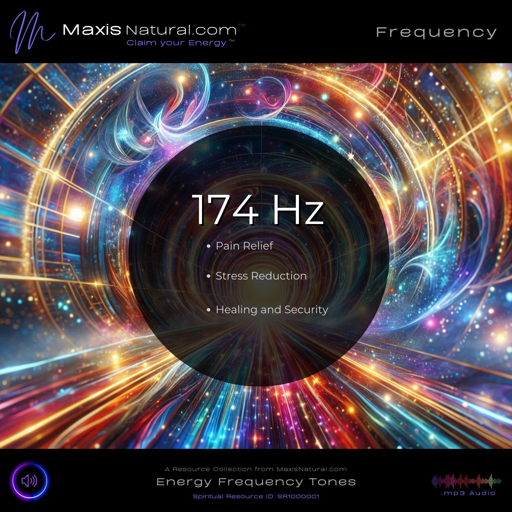 174 Hz Solfeggio Brainwave Frequency Tone for Pain Relief and Stress Reduction (SR1000001)