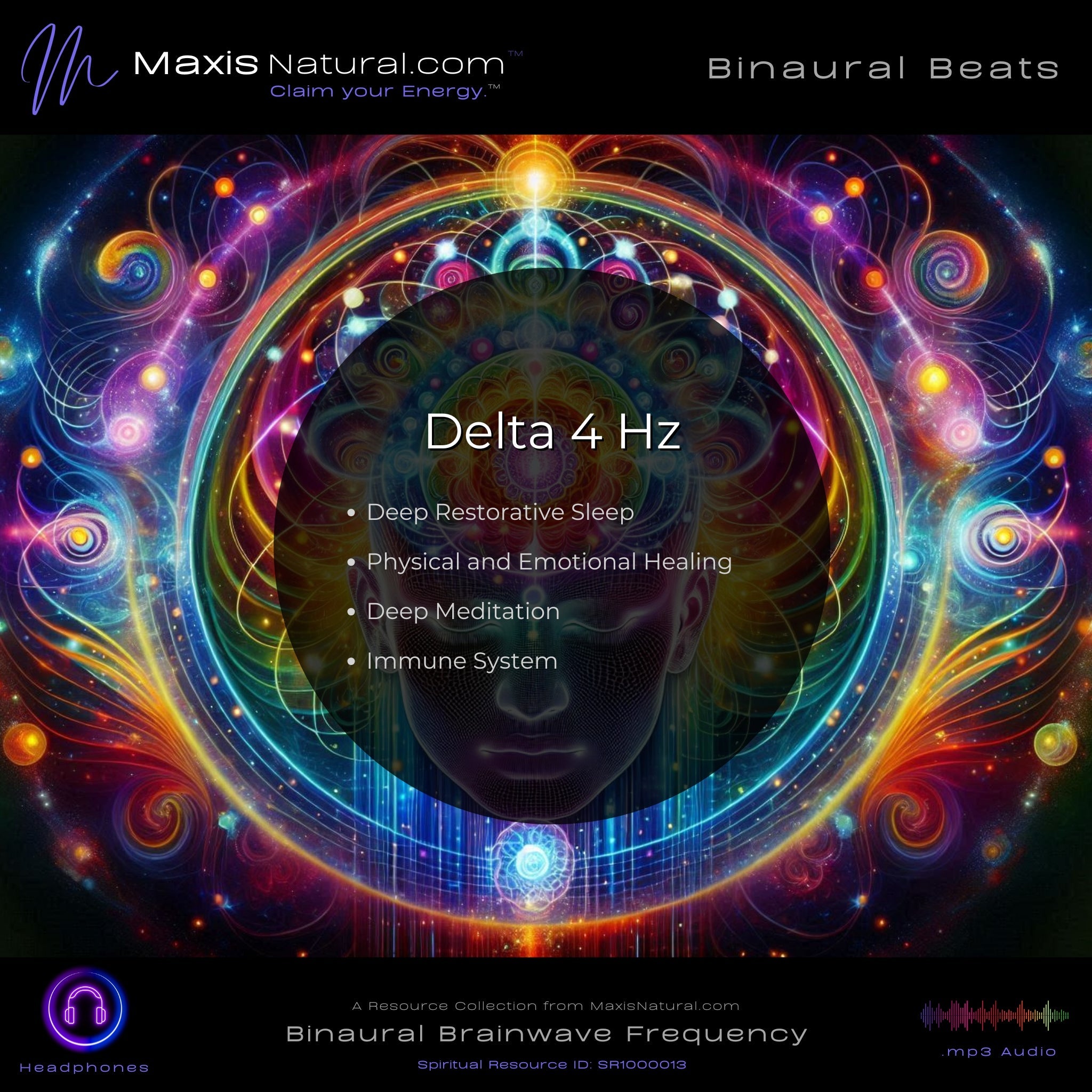 Delta 4 Hz Binaral Beats Deep Restorative Sleep Physical and Emotional Healing Deep Meditation Immune System (SR1000013)