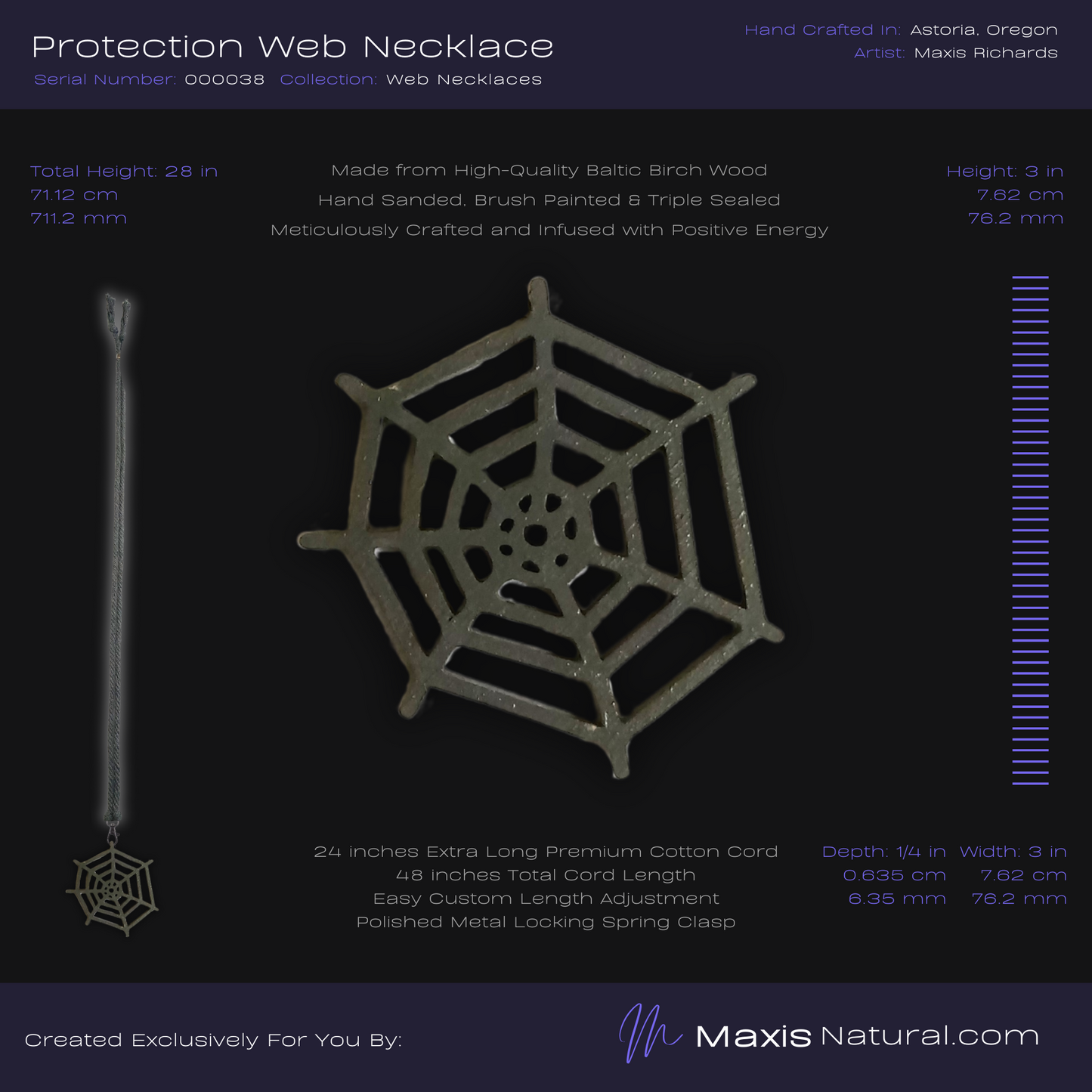 Protection Web Necklace Dark Slate (000038)