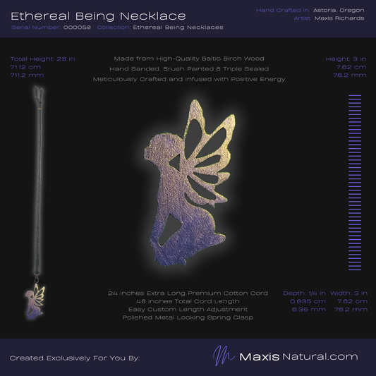 Ethereal Being Necklace - Blue/Violet Flash (000058)