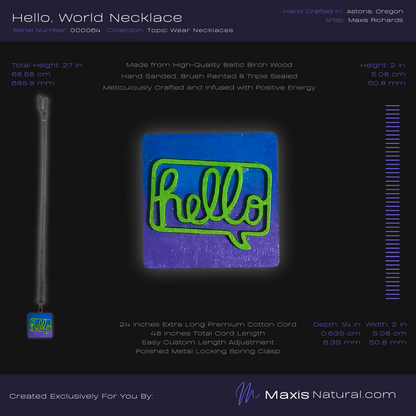 Hello, World Necklace (000064)