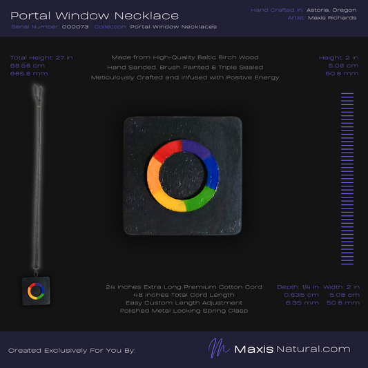 Portal Window Necklace - Rainbow (000073)