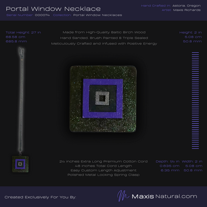 Portal Window Necklace - Purple/Blue (000074)