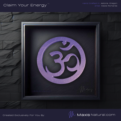 Om ॐ Symbol Necklace Purple Flash (000116)