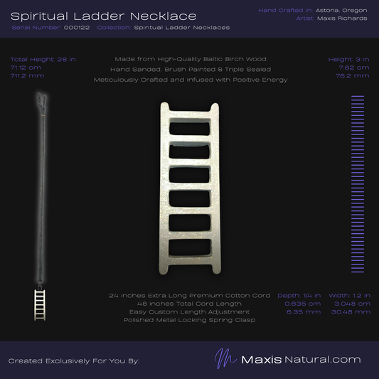 Spiritual Ladder Necklace White Blaze (000122)