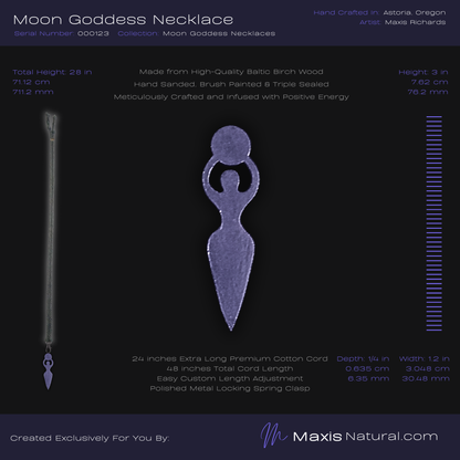 Moon Goddess Necklace Purple Flash (000123)