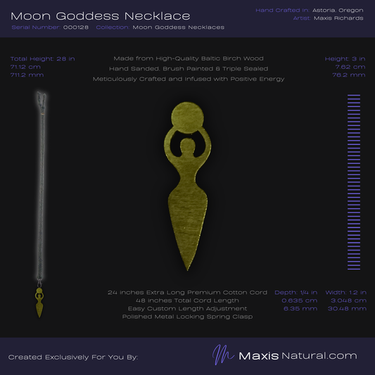 Moon Goddess Necklace Gold (000128)