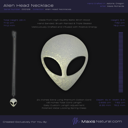 Alien Head Necklace White Blaze (000129)