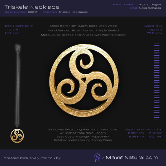 Universal Triskele Necklace Bronze (000151)