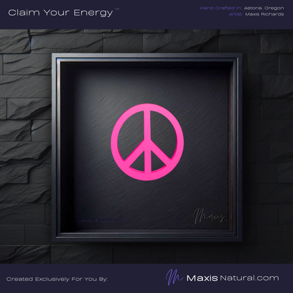 Universal Peace Sign Necklace Pink (000152)