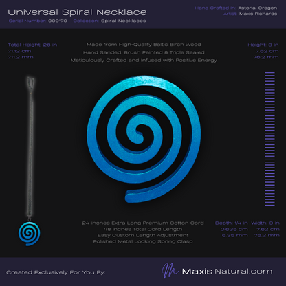 Universal Spiral Necklace Blue (000170)