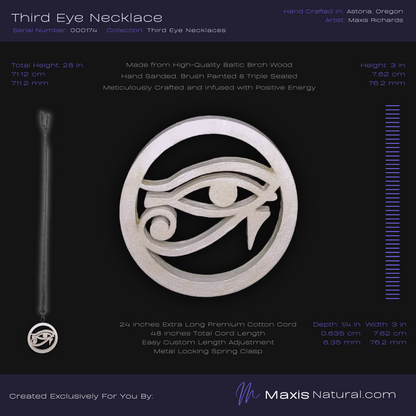 Third Eye Necklace White Blaze (000174)