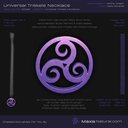 Universal Triskele Necklace Purple (000185)