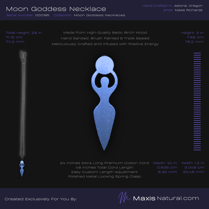 Moon Goddess Necklace Blue (000195)