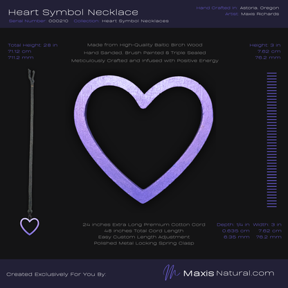 Heart Symbol Necklace Amethyst (000210)