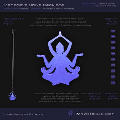 Mahadeva Shiva Necklace Purple Flash (000215)