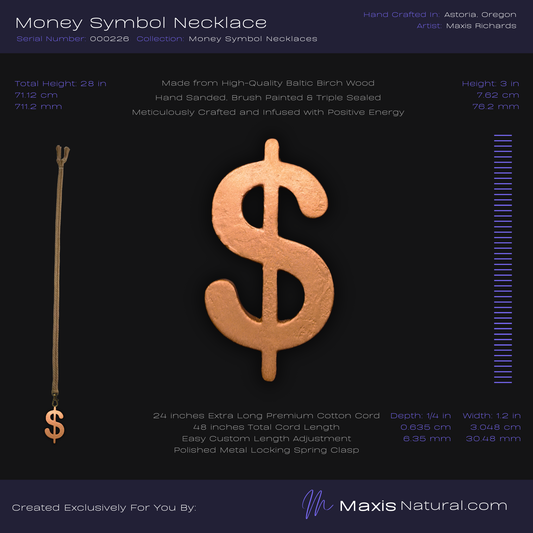 Money Symbol Necklace Copper (000226)