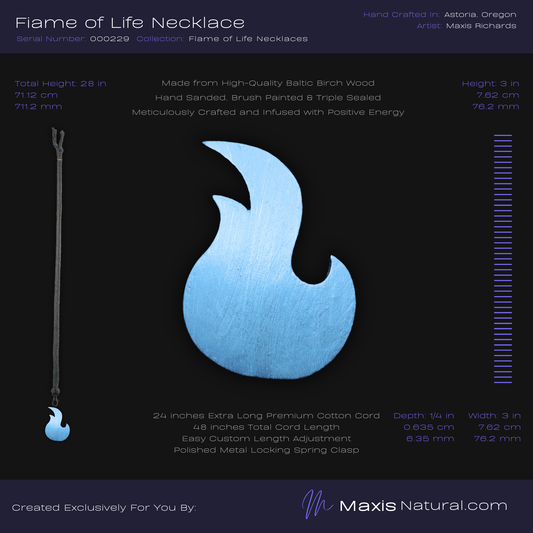 Flame of Life Necklace Blue (000229)