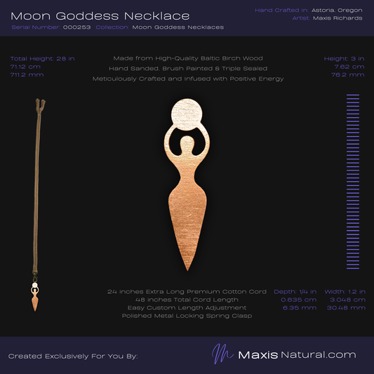 Moon Goddess Necklace Copper (000253)