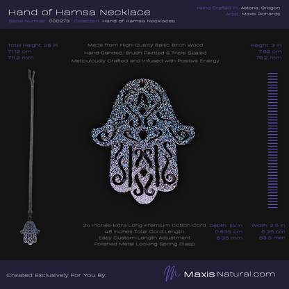 Hand of Hamsa Necklace Sparkle (000273)