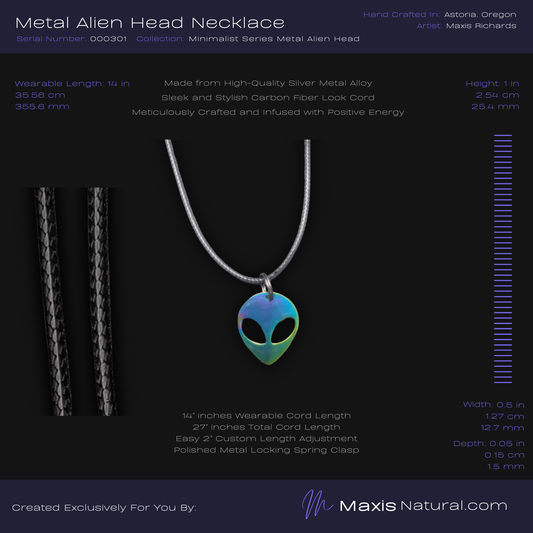 Metal Minimalist Series Alien Head Necklace (000301)