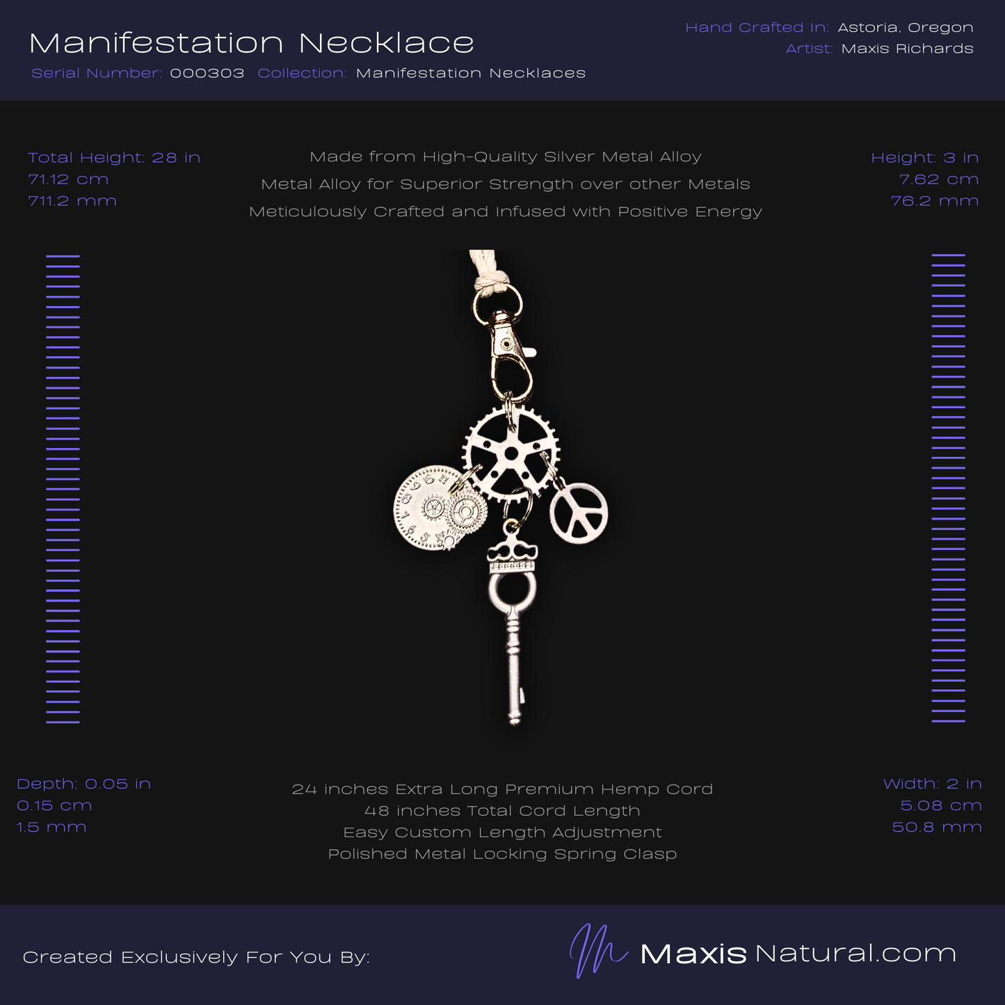 Metal Minimalist Series Manifestation Necklace (000303)