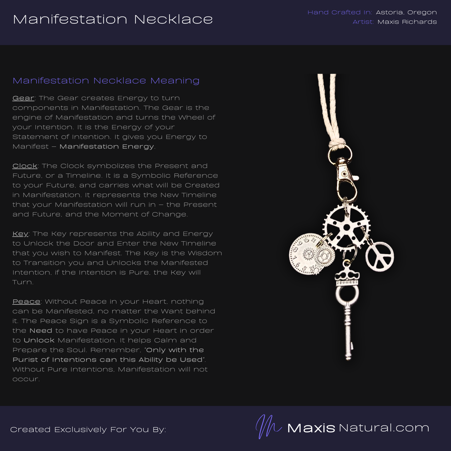 Metal Minimalist Series Manifestation Necklace (000303)