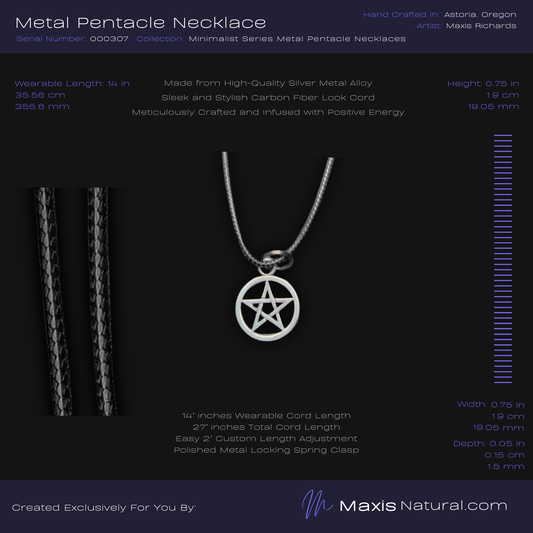 Metal Minimalist Series Pentacle Necklace (000307)