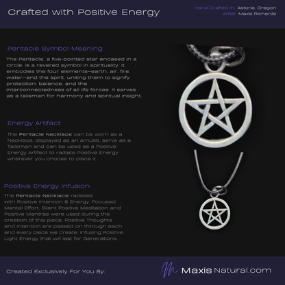 Metal Minimalist Series Pentacle Necklace (000307)