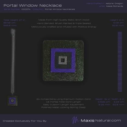 Portal Window Necklace - Purple/Blue (000074)