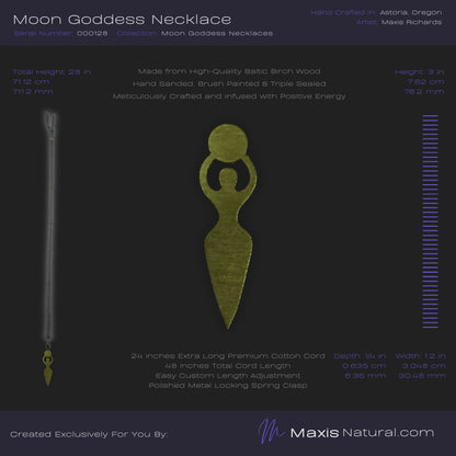 Moon Goddess Necklace Gold (000128)