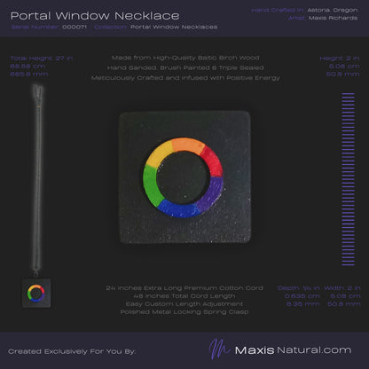 Portal Window Necklace - Rainbow (000071)